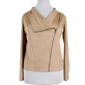 Kingston Grey Khaki Sz XL Brown Zip Collared Polyester Spandex Jacket